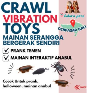 Mainan Bergerak Sendiri – Kecoak, Tikus, Laba-Laba | Vibration Crawling Toy Prank