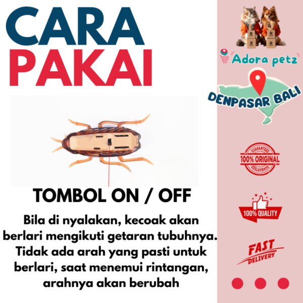Mainan Bergerak Sendiri – Kecoak, Tikus, Laba-Laba | Vibration Crawling Toy Prank - Image 4