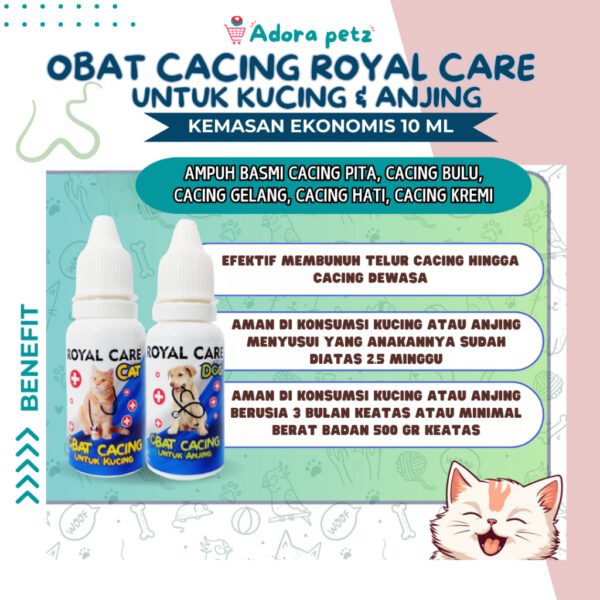 Obat Cacing Royal Care 10 ml Untuk Kucing & Anjing - Image 2