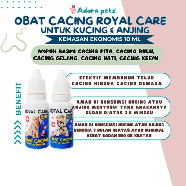 Obat Cacing Royal Care 10 ml Untuk Kucing & Anjing - Image 3