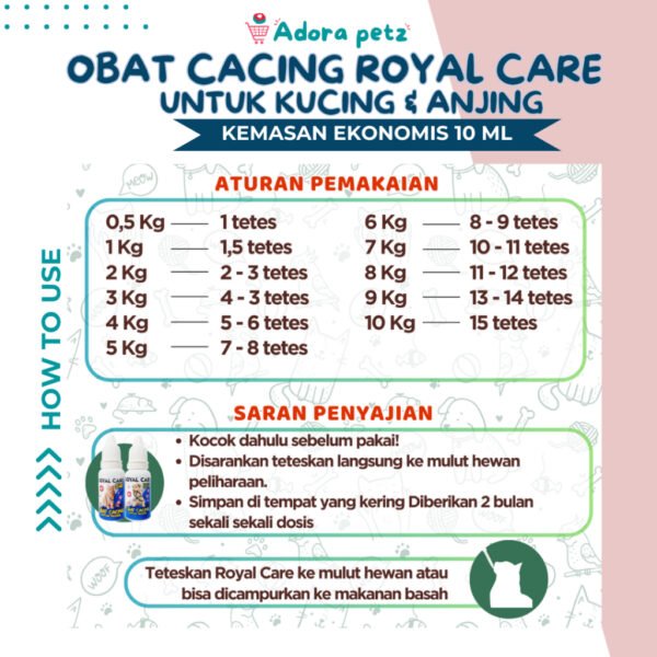 Obat Cacing Royal Care 10 ml Untuk Kucing & Anjing - Image 4