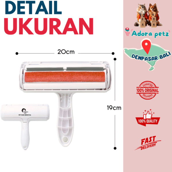 Roller Pembersih Bulu Kucing dan Anjing, Pet Hair Remover | Sikat Bulu Tanpa Baterai - Image 4
