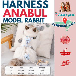 Harness Cute Rabbit Tali Kalung Badan Untuk Kucing Anjing Kelinci