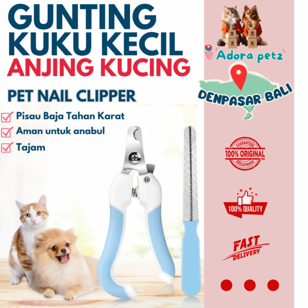 Gunting Kuku Besar + Kikiran Kuku Cocok untuk Anjing dan Kucing