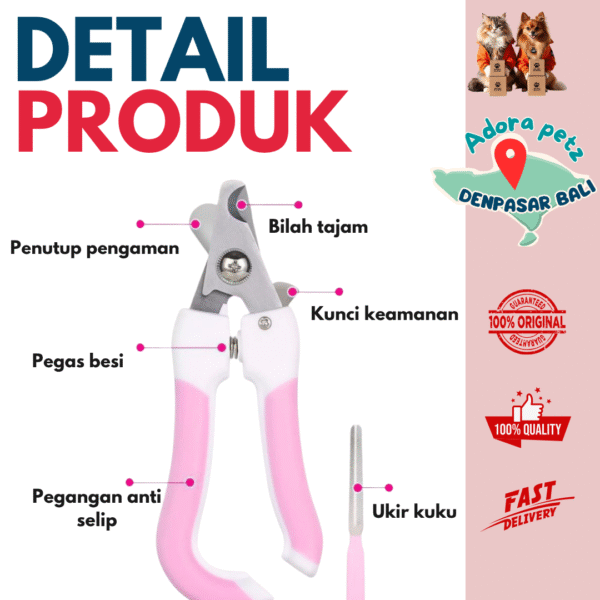 Gunting Kuku Besar + Kikiran Kuku Cocok untuk Anjing dan Kucing - Image 6