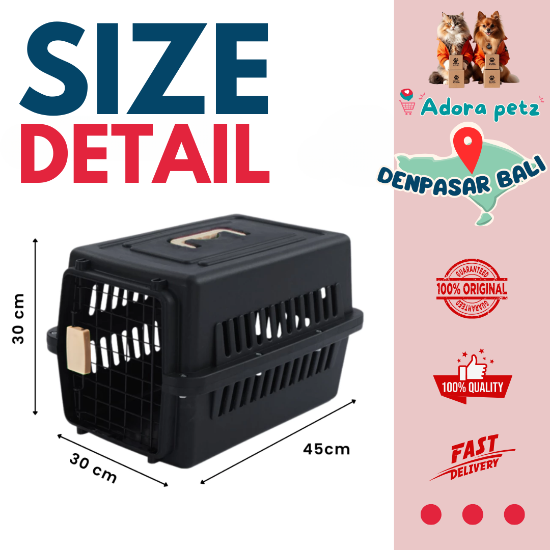 Pet cargo kucing anabul kecil ukuran 30 x 30 x 45 cm - Image 2