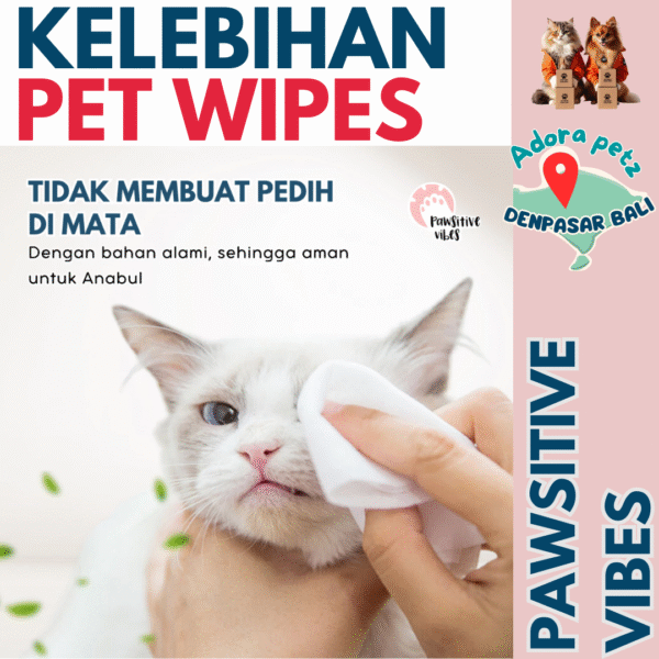 Tisu Basah Anabul isi 60 pcs Pawsitive Vibe [Adora Petz] - Image 3