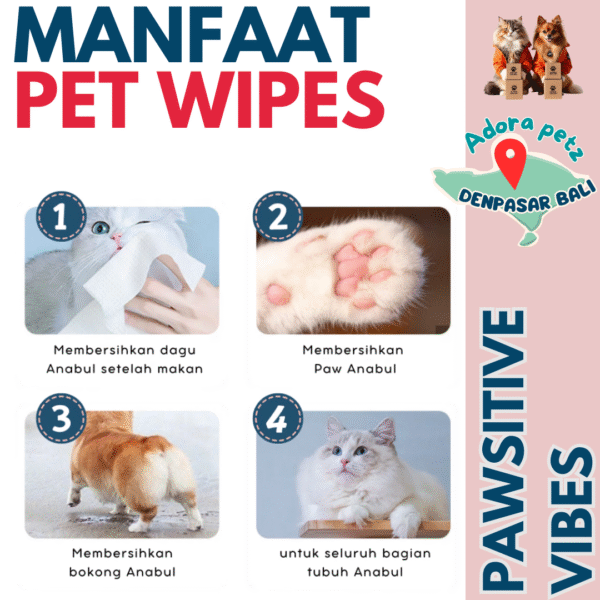 Tisu Basah Anabul isi 60 pcs Pawsitive Vibe [Adora Petz] - Image 5