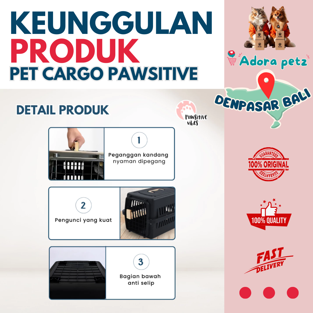 Pet cargo kucing anabul kecil ukuran 30 x 30 x 45 cm - Image 7