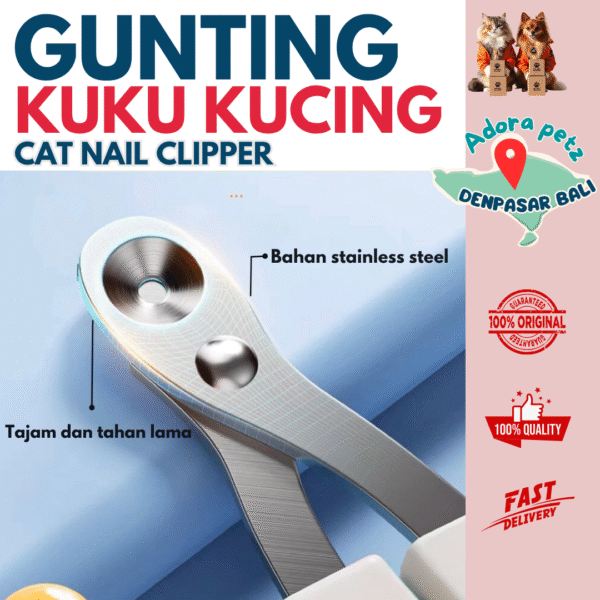 Gunting Kuku Kucing Kecil Model Ujung Bulat - Image 2