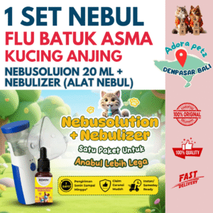 1 Set Nebulizer Kucing & Anjing – Obat Flu, Batuk, Sesak Nafas, & Dahak Menumpuk, Nafas Ngik Ngik