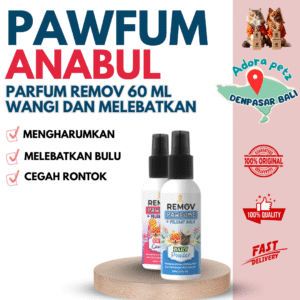 Parfum Kucing Anjing – Anti Rontok & Penumbuh Bulu, Pawfum Remov 60 ml