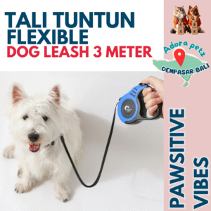 Tali Tuntun Anjing Retractable 3 Meter Praktis Bisa Atur Panjang Pawsitive Vibe [Adora Petz]