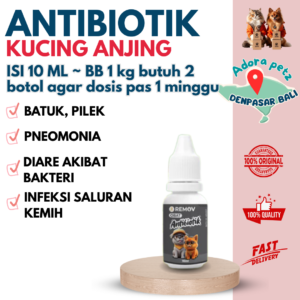 REMOV Antibiotik Cair 10 ml ~ Doxyxycline Erythromycin Hewan Peliharaan kecil