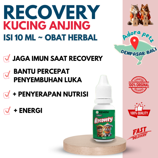 Suplemen Recovery Kucing & Anjing Remov 10ml Mempercepat Penyembuhan & Energi
