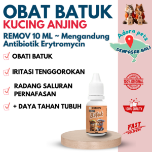 Obat Batuk Herbal Remov 10 ml Solusi Napas Lega Hewan Peliharaan Anjing Kucing