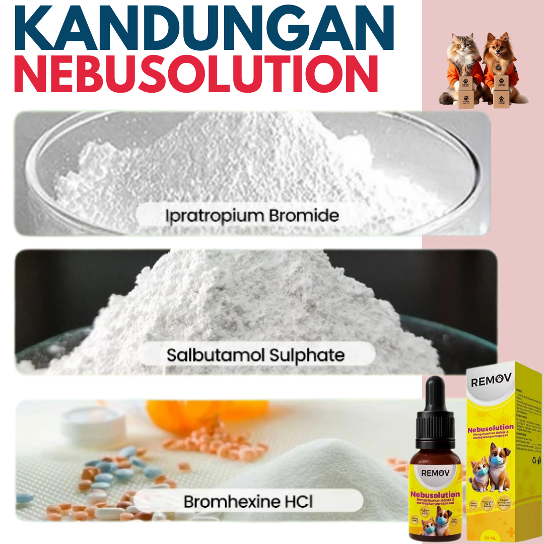 Jual terpisah Nebulizer dan Obat untuk Anjing dan Kucing - Melegakan Pernapasan, Meredakan Flu, Asma - Image 4