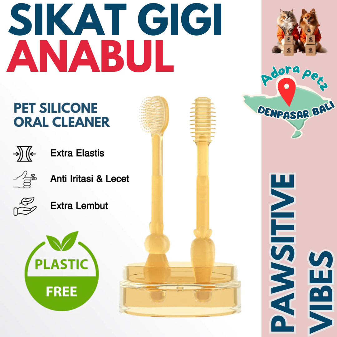 Sikat Gigi Silicon 3 in 1~ Pawsodent Pasta Gigi Anabul Dijual Terpisah - Image 2