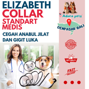 Elizabeth Collar Standar Dokter Hewan – Corong Pelindung Leher Kepala Anjing Kucing Busa Empuk [ADORA PETZ]